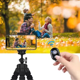 Huntindia Bluetooth Remote Shutter Release Mobile Phone Camera Selfie Stick Control+Pouch Camera Remote Control image 4