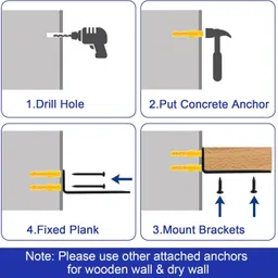 bizilbig Heavy Duty 6 Inch Shelf Bracket | L Bracket for Wall | DIY Metal Angle Support 6 Inch Shelf Bracket image 4