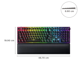 RAZER Huntsman V2 Wired Gaming Keyboard with Backlit Keys (Ergonomic Wrist Rest, Black) image 2