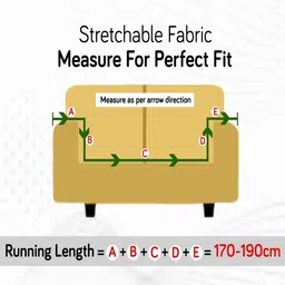 HOKIPO Grey & Black Printed 2-Seater Sofa Cover With Arms image 5