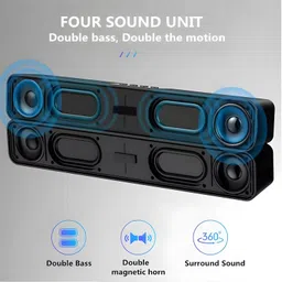 TEQIR A001 Portable Bluetooth Wireless DJ Mini Boom WOOFER Home Audio Video Soundbar 16 W Bluetooth Home Theatre image 5