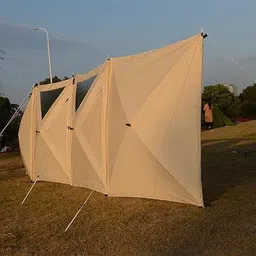 prravish Foldable Camping Windbreak Wall with Fiberglass Brackets – Waterproof Tent - For camping, hiking, outdoor cooking, beach, picnics, backpacking, BBQs image 4