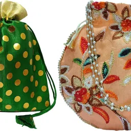 athizay Girls Green, Multicolor Potli-picture-18