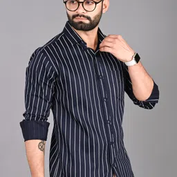 fubar Men Slim Fit Striped Casual Shirt image 1