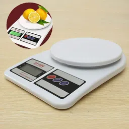 SarjuZone Electronic Digital 1Gm To 10 Kg Weight Scale LCD Kitchen Weight Scale Machine Measure For Fruits , Spice , Food , Vegetable And More Weighing Scale image 2