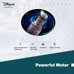 hillgrove 100% Copper Metal HGCM1090M2 700W Drill Machine with 5Pcs Drill Bits for Making Holes in Metal/Wood/Concrete with Reverse Rotation and Variable Speed HF0162 Pistol Grip Drill image 5