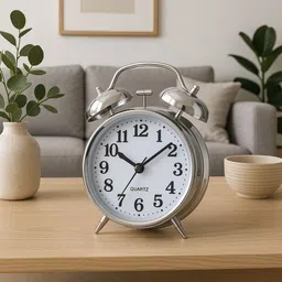 kyotobag Analog Silver Clock image 2