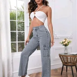 aj collection Women Boyfriend High Rise Multicolor Jeans image 4