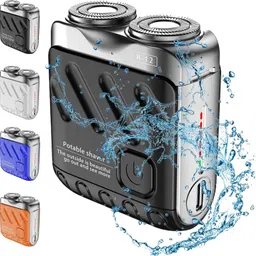 calmora Wireless Mini Beard Shaver Portable Suitcase Design Shaver For Men-image-31