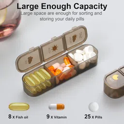 shoppostreet WEEKLY 7 Day Pill Box Organizer for Weekly Use Easy Open Compartment Travel Friendly Pill Box image 3
