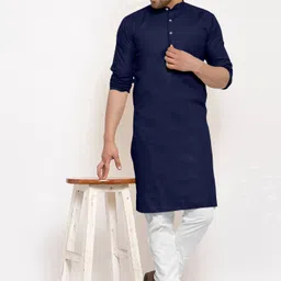 vinaari Men Cotton Blend Kurta Pyjama Set-picture-13
