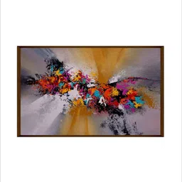 artsense Multiple Impressions Multicolor Canvas Framed Art Print image 2