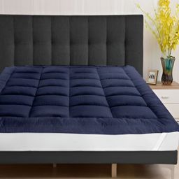 RF RELAXFEEL Blue Cotton Water Resistant Single Mattress Protector-picture-49