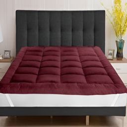 RF RELAXFEEL Maroon Cotton Water Resistant Slip-On Mattress Protector-picture-32