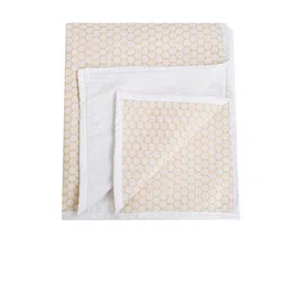 Adbeni Kids White & Beige Printed Waterproof Mattress Protector-picture-22