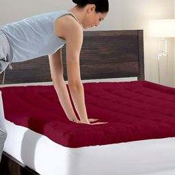 RF RELAXFEEL Red Cotton Water Resistant Mattress Protector-picture-49