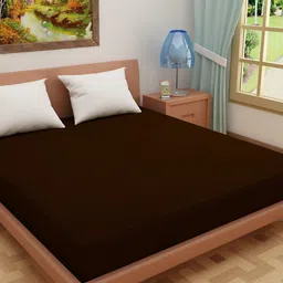 DREAM CARE Coffee Brown Solid King Size Mattress Protector-image-73