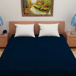 DREAM CARE Blue Cotton Water Resistant Single Bed Mattress Protector-image-97