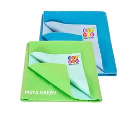 BeyBee Set of 2 Green & Blue Quick Dry Baby Bed Protector Waterproof Mattress-picture-21