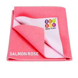 BeyBee Unisex Kids Rose & White Solid King Size Size Water-Resistant Reusable Mattress Protector-image-66