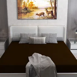 DREAM CARE Cotts Wonder Coffee Brown Waterproof Single Mattress Protector-image-96