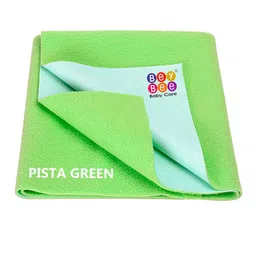 BeyBee Kids Light Green Quick Dry Waterproof Cotton Small Size Bed Protector-picture-25