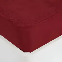RF RELAXFEEL Maroon Water Resistant Fitted Queen Size Mattress Protector image 2