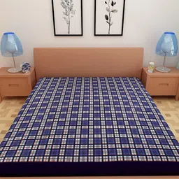 DREAM CARE Blue Printed Single Size Mattress Protector image 2