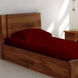 Stylista Red Cotton Water Resistant Elastic Strap Mattress Protector image 3