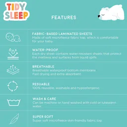 TIDY SLEEP Kids Red Solid Cotton Water-Proof Mattress Protector image 5