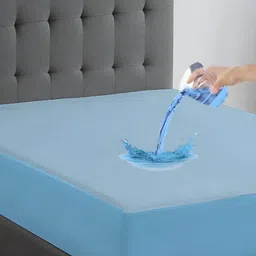 RF RELAXFEEL Blue Terry Fitted King Water Resistant Mattress Protector image 2