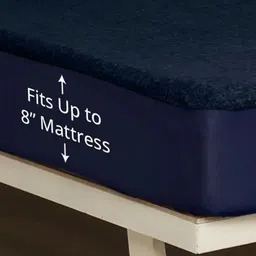 wakefit Blue Cotton Queen Waterproof Mattress Protector image 5