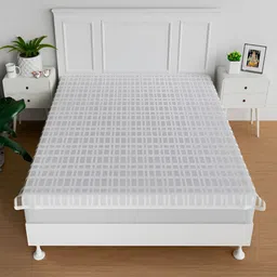 Kuber Industries Grey Water Resistant Double Bed Mattress Protector image 3