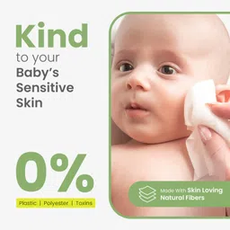 mother sparsh Natural Care Cloth Like Baby Wipes With Grapefruit | Bigger Sheets | (60 X 3Pcs) image 5