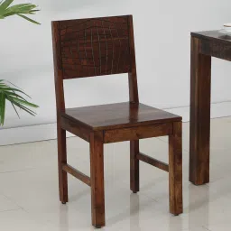 woodsworth from pepperfry Nuevo Sheesham Wood Dining Chairs in Scratch Resistant Provincial Teak Finish (Set Of 2) image 1