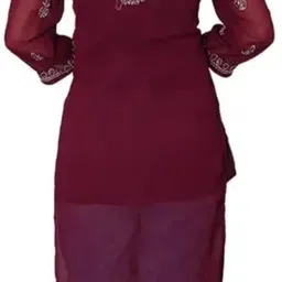 s r textile Women Georgette Kurti Set image 2