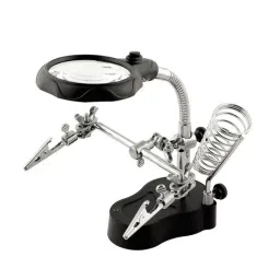 Helping hand Magnifier Led Glass with Soldering Stand-picture-29