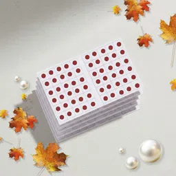 bawree 7mm Maroon Sticker Medium Round Self Adhesive Reusable Bindis Forehead Maroon Bindis-picture-25