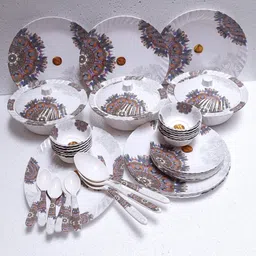 radhe crockery Pack of 40 Melamin BY OROMAX Dinner Set-picture-32