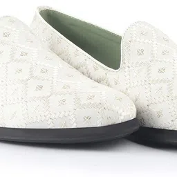 fausto Embroidered Sequin Ethnic Slip-On Juttis|Party Loafer Shoes for Wedding Festive Mojaris For Men image 1