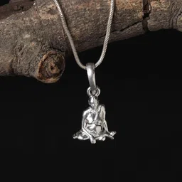 akshat sapphire Sterling Silver (92.5% purity) Spiritual Swami Samarth Pendant for Men & Women Pure Silver religious Swami of Akkalkot Swami Smarth Locket for Good Health & Wealth Sterling Silver image 2