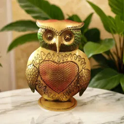 Owl Showpiece Statue Iron Tea Light Candle Holder for Home Living Room Decor Iron 1 - Cup Tealight Holder Set-image-47