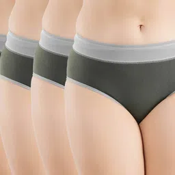 jasora Pack of 4 Women Hipster Green Panty image 1