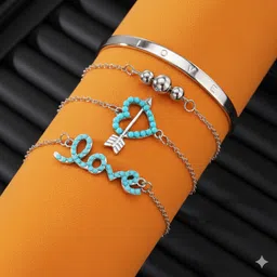 korezave Silver Silver Bracelet Set-picture-44