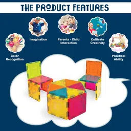 devdarsh 16 PCS Magnetic Tiles Building Set for Kids, STEM Educational Learning Toy image 4