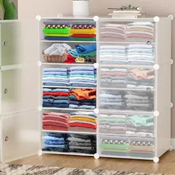 formonix 6-Door 12-Shelf Plastic Collapsible Cupboard PP Collapsible Wardrobe-picture-27