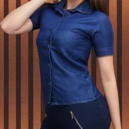 houseofcommon Women Regular Fit Solid Button Down Collar Casual Shirt image 4