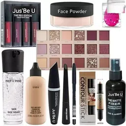 jus’be u Professional Makeup Kit Combo Full Set With All Products For Girls & Woman-picture-27