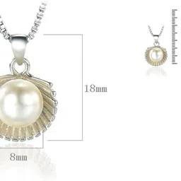 silver shoppee Sterling Silver Pearl Sterling Silver Pendant image 3