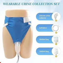 viqehaa Reusable Male Urine Bag 2000 Ml + 1000 Ml Urine Bag image 2
